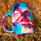 14oz Handcrafted Swirl Coffee Mug – Vibrant Marble Design