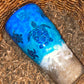 “Ocean Bliss 30oz Tumbler with Detachable Coaster Lid”